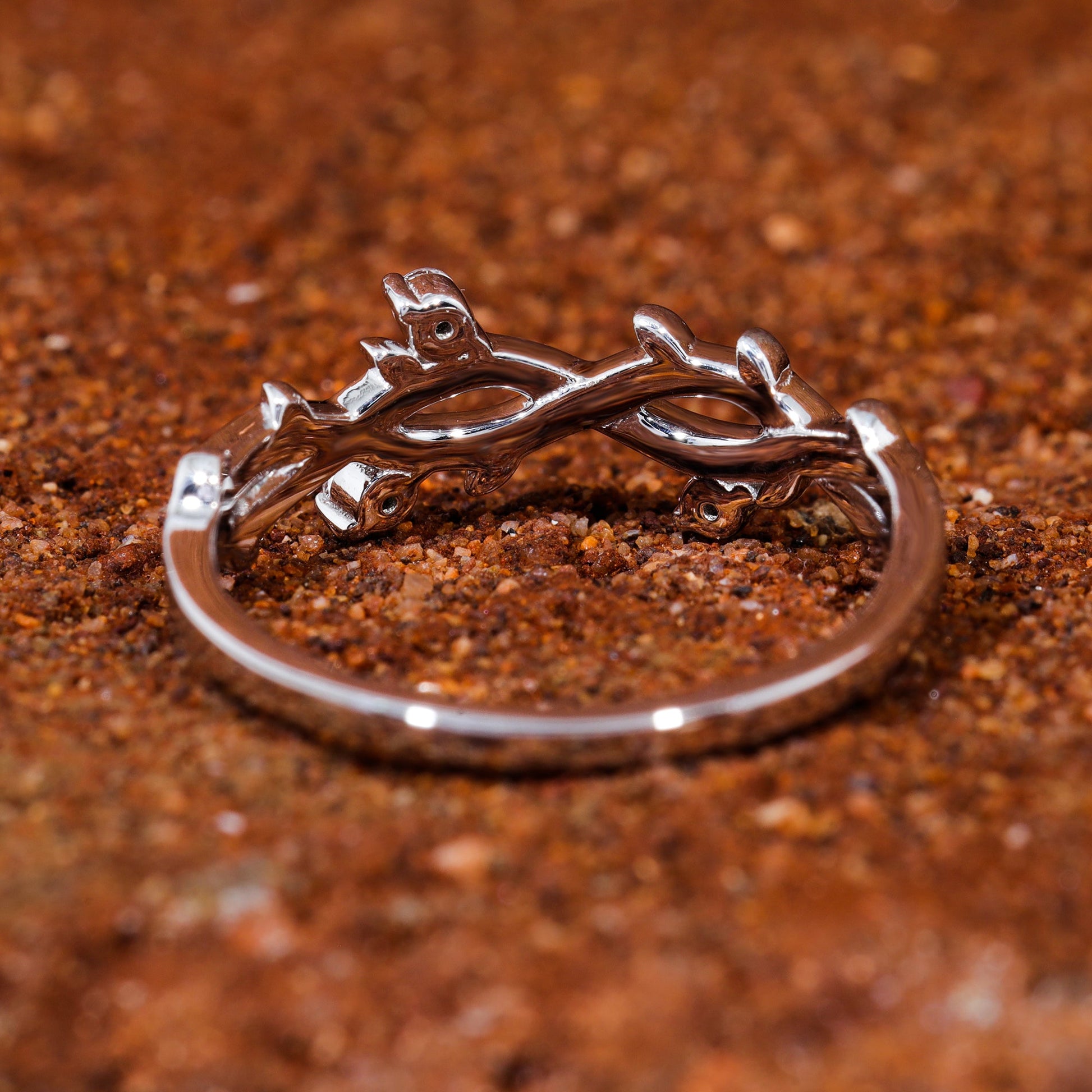 Round Moissanite Twisted Vintage Wedding Band