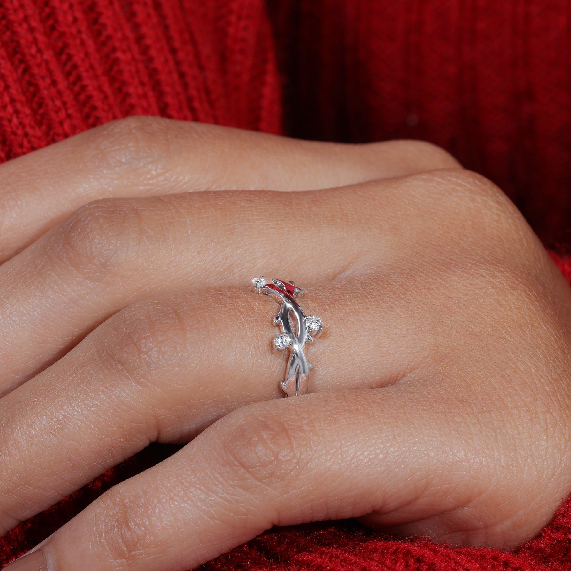 Round Moissanite Twisted Vintage Wedding Band