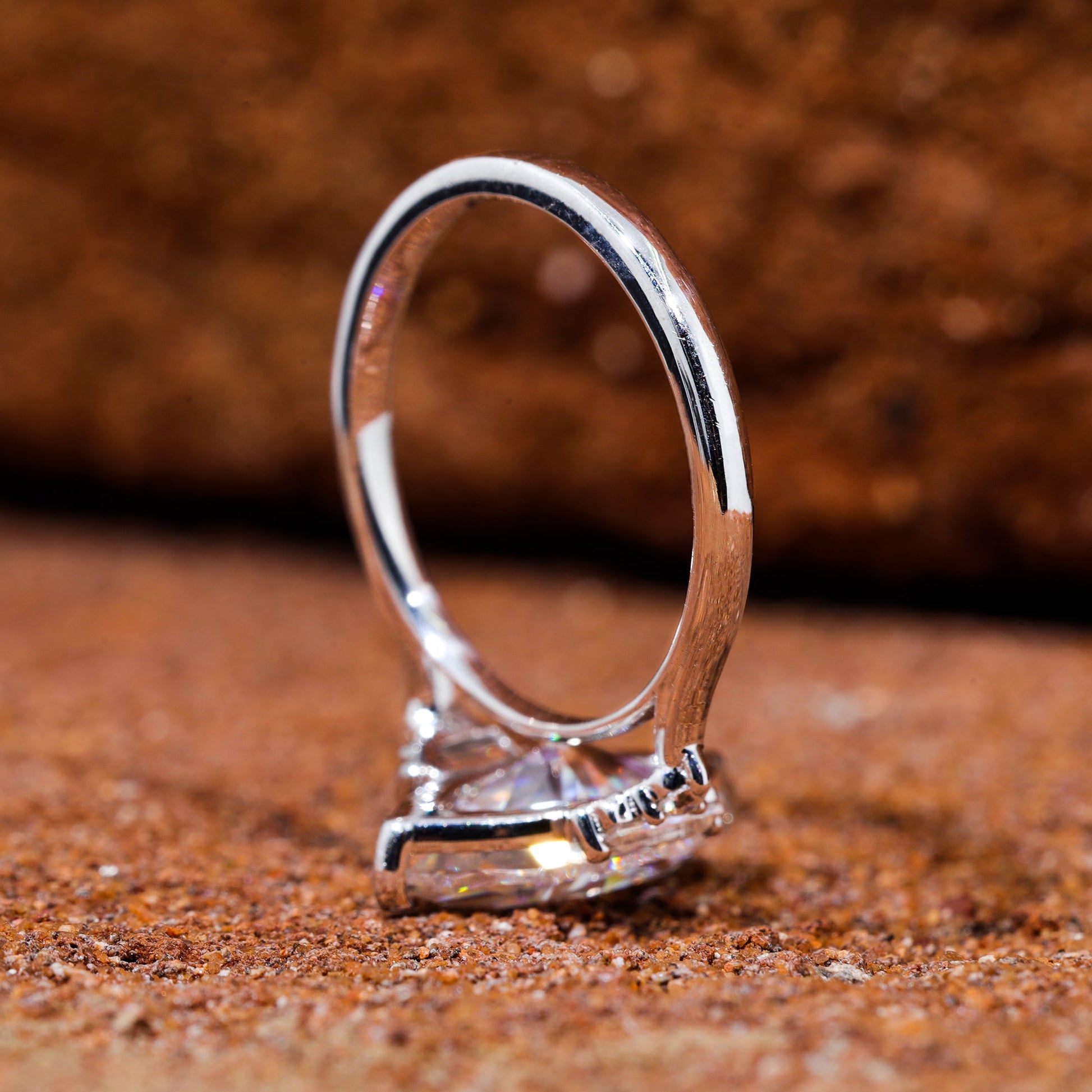Marquise Cut Moissanite Engagement Ring
