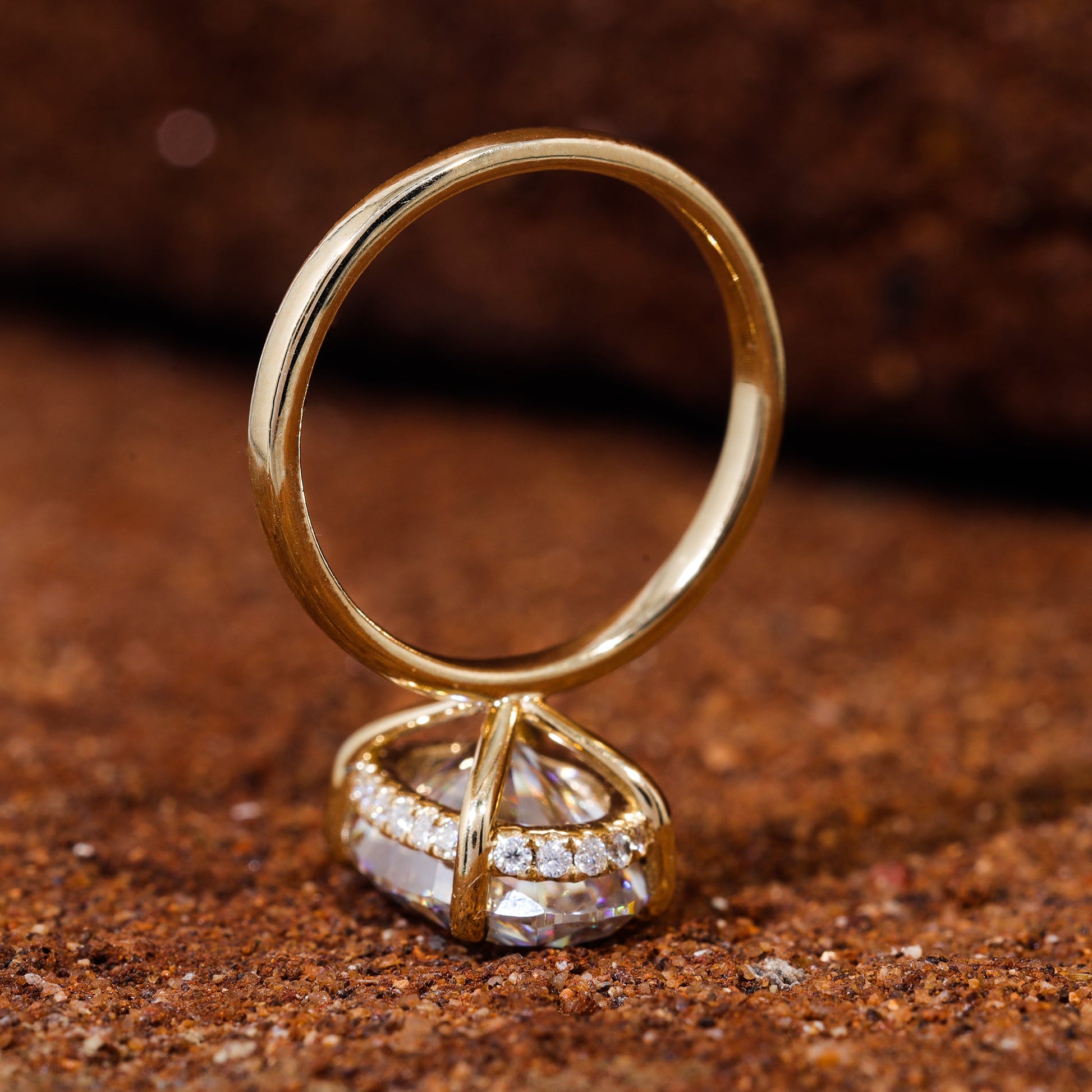 Oval Cut Moissanite Classic Engagement Ring
