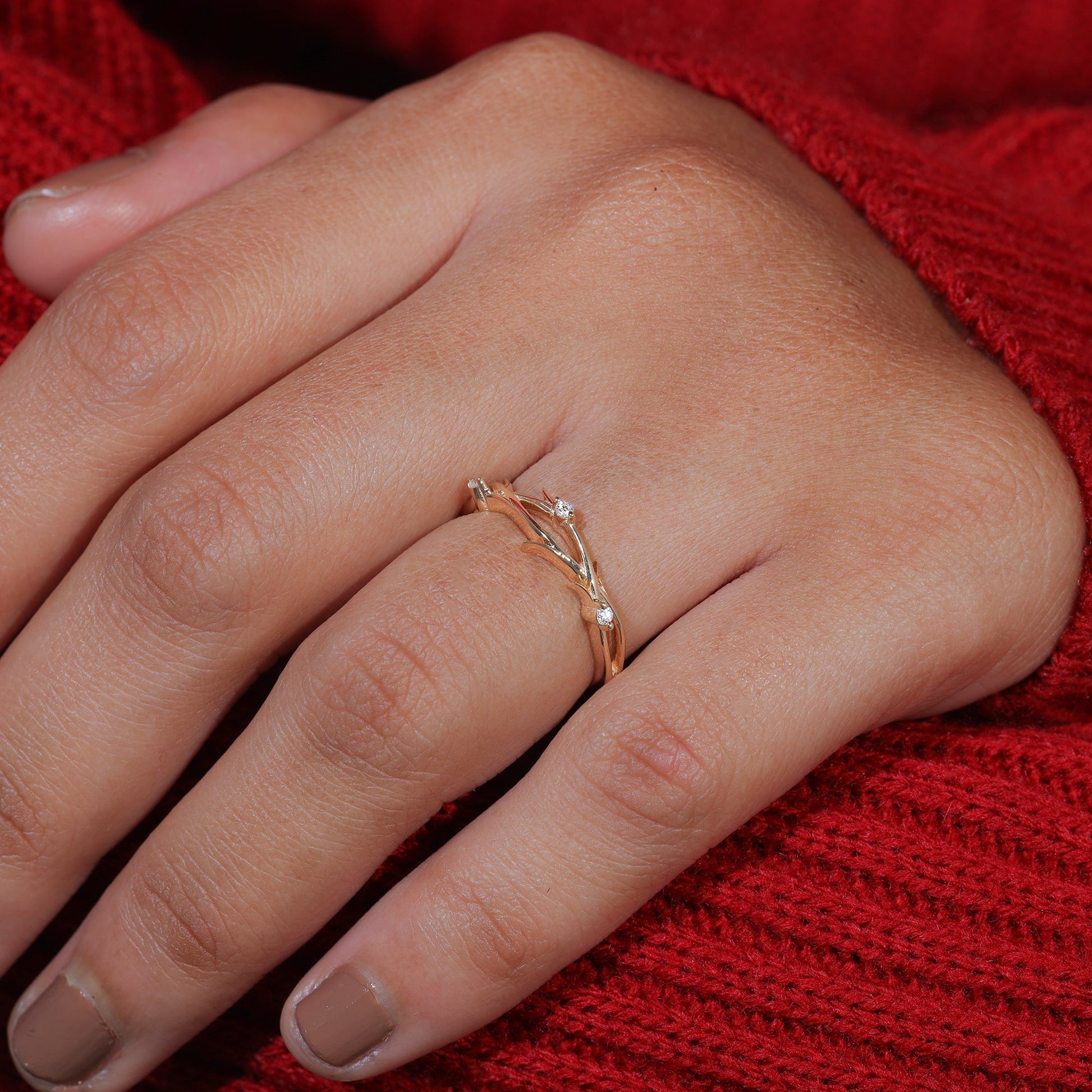 Vintage Moissanite wedding band
