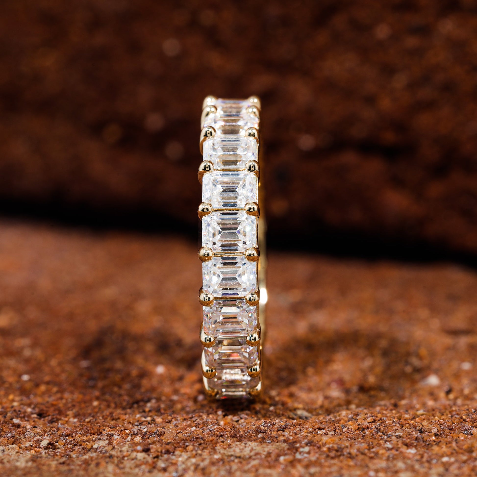 Emerald Cut Eternity Band