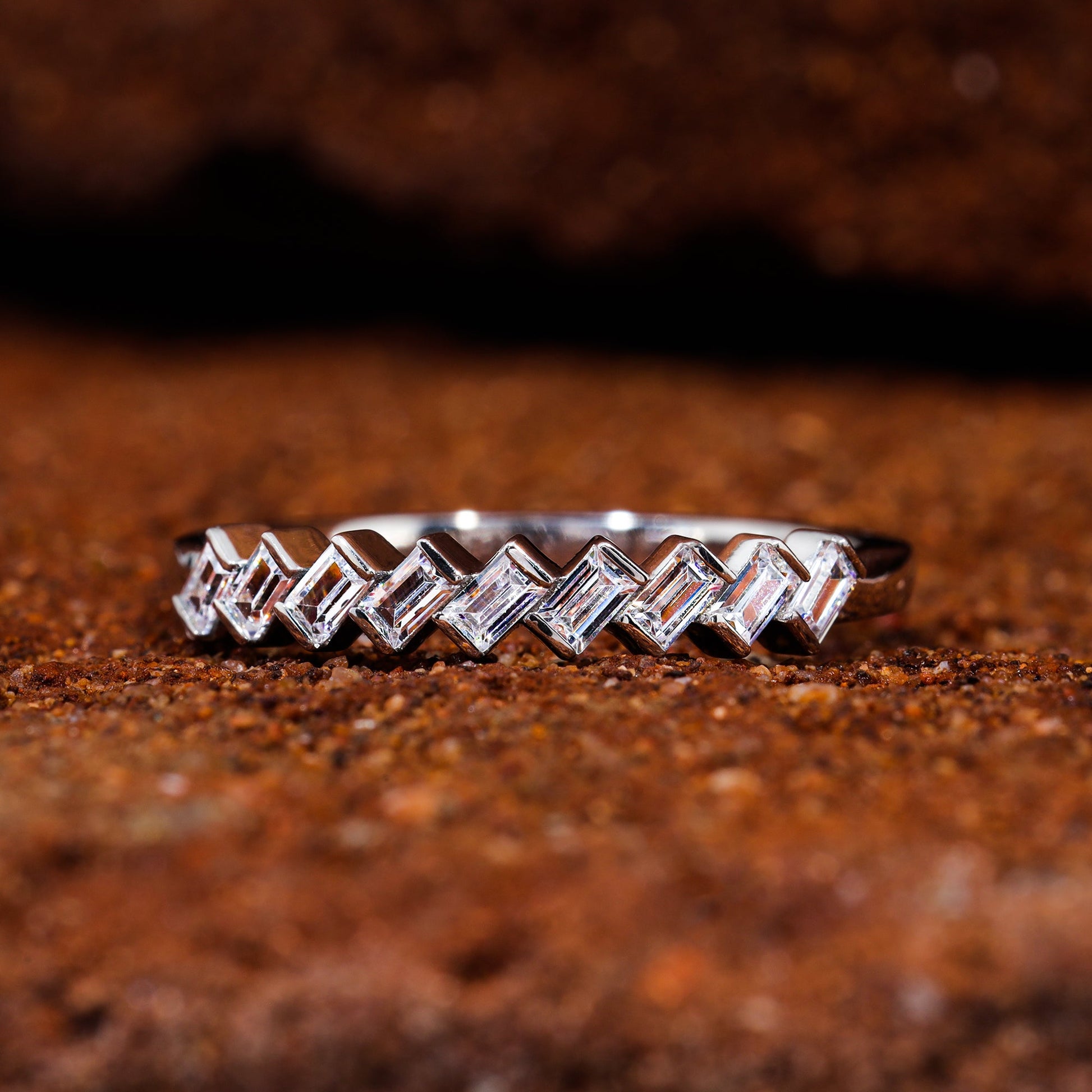 Vintage Baguette Wedding Band