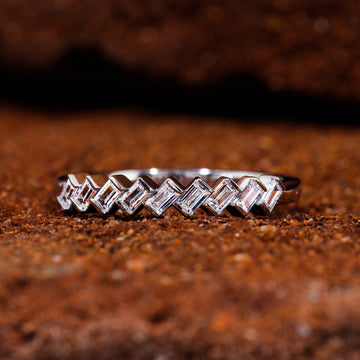 Vintage Baguette Wedding Band