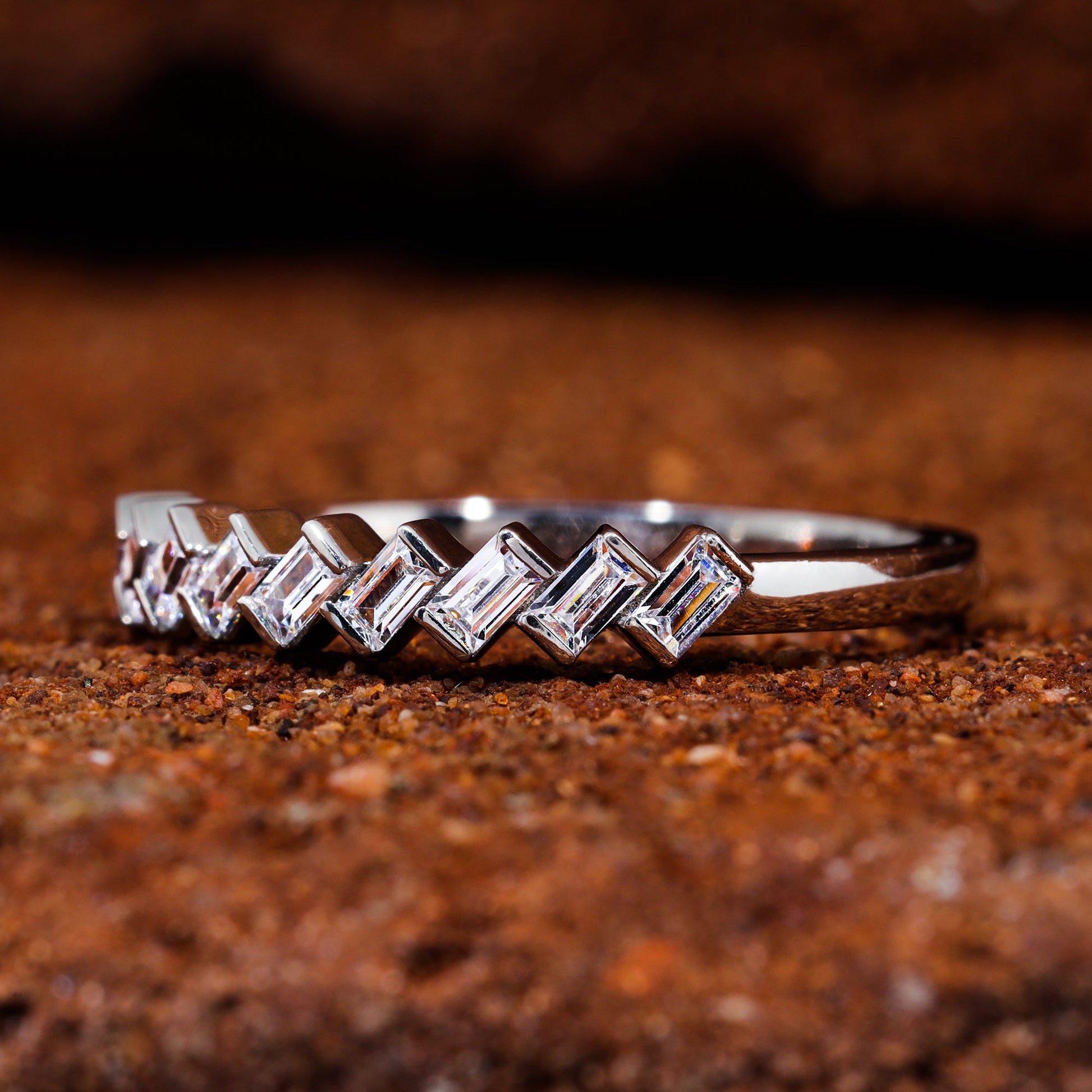 Vintage Baguette Wedding Band