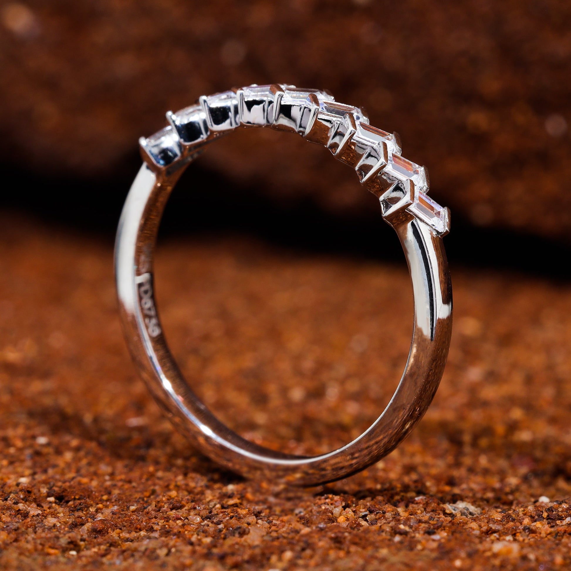Vintage Baguette Wedding Band