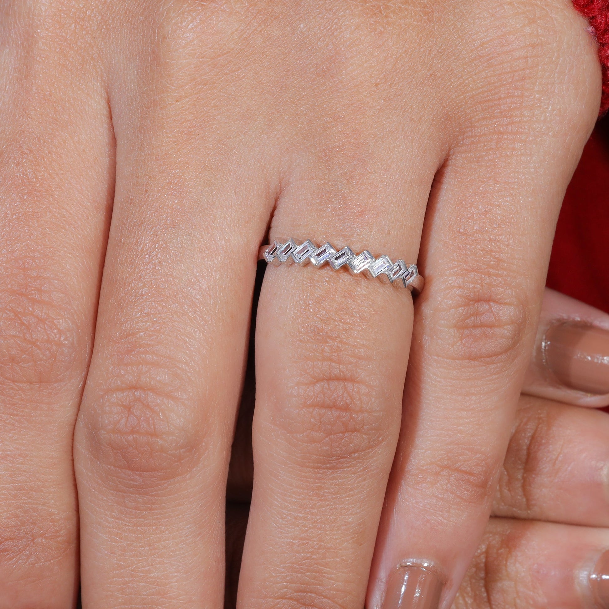 Vintage Baguette Wedding Band