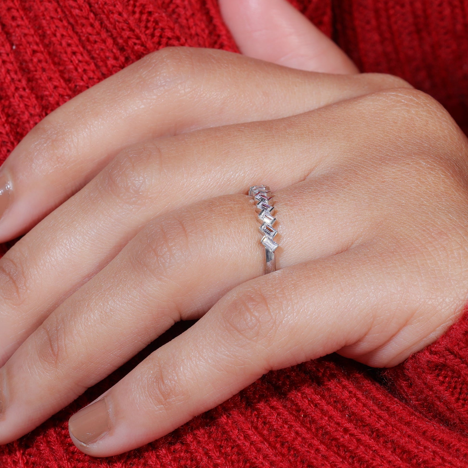 Vintage Baguette Wedding Band