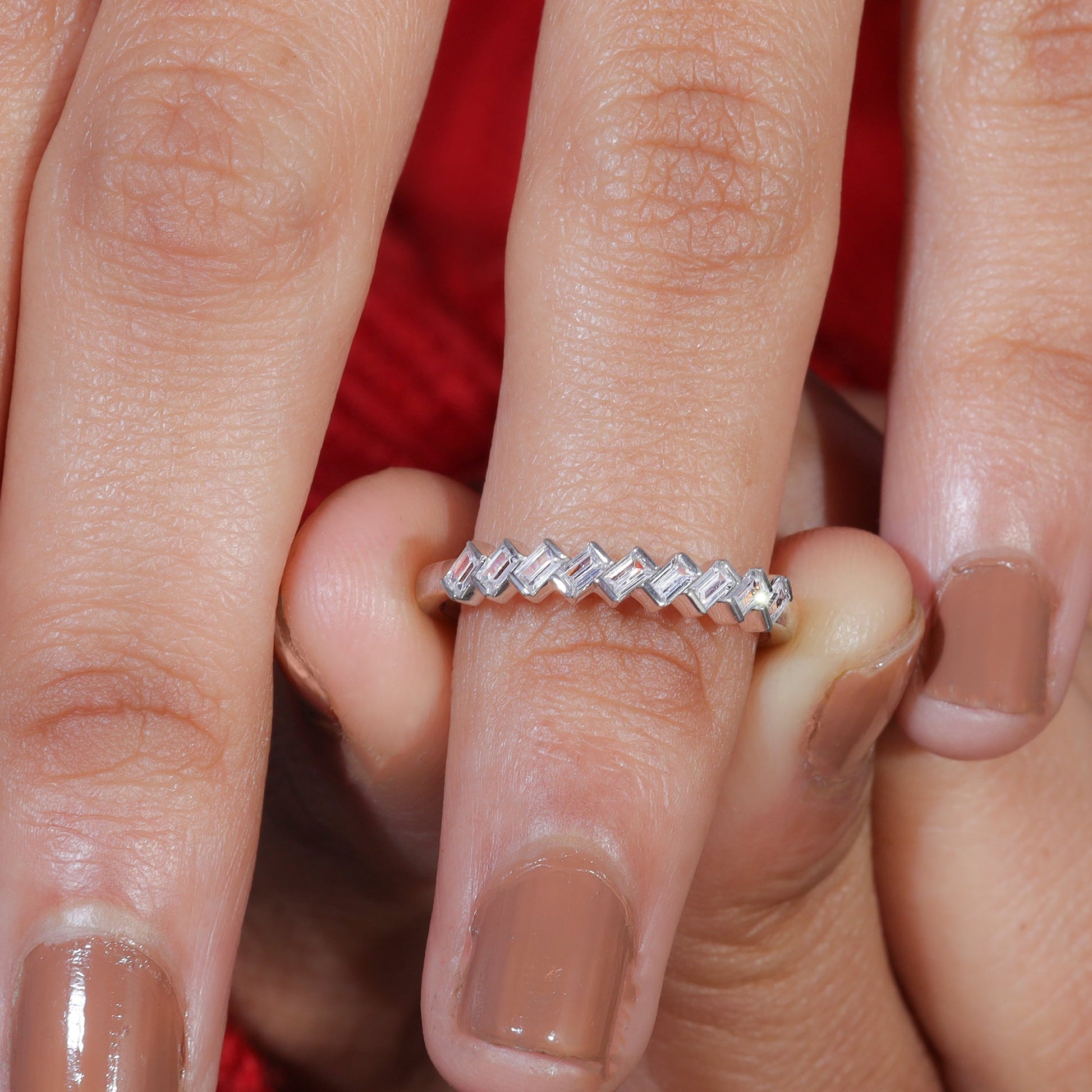 Vintage Baguette Wedding Band