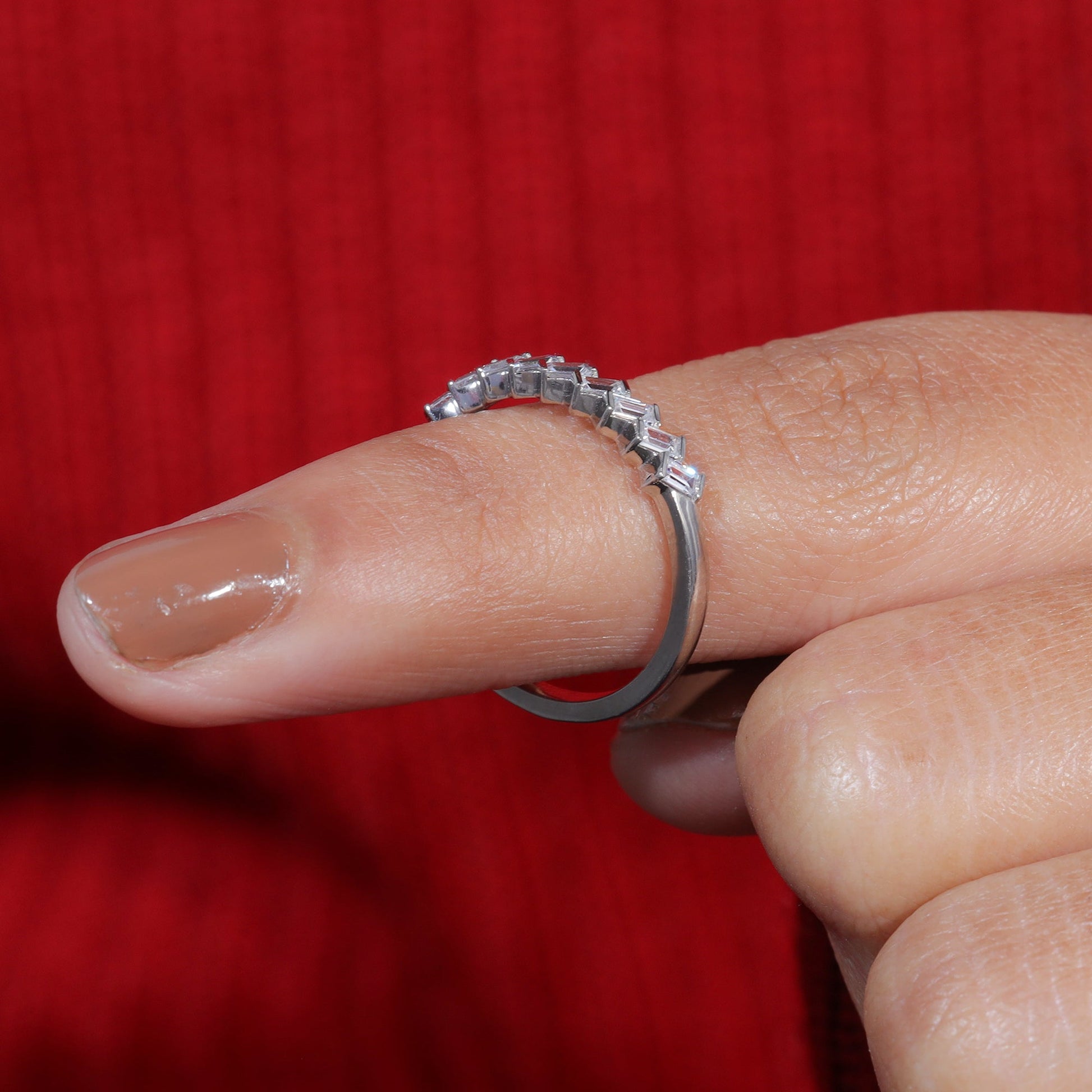 Vintage Baguette Wedding Band