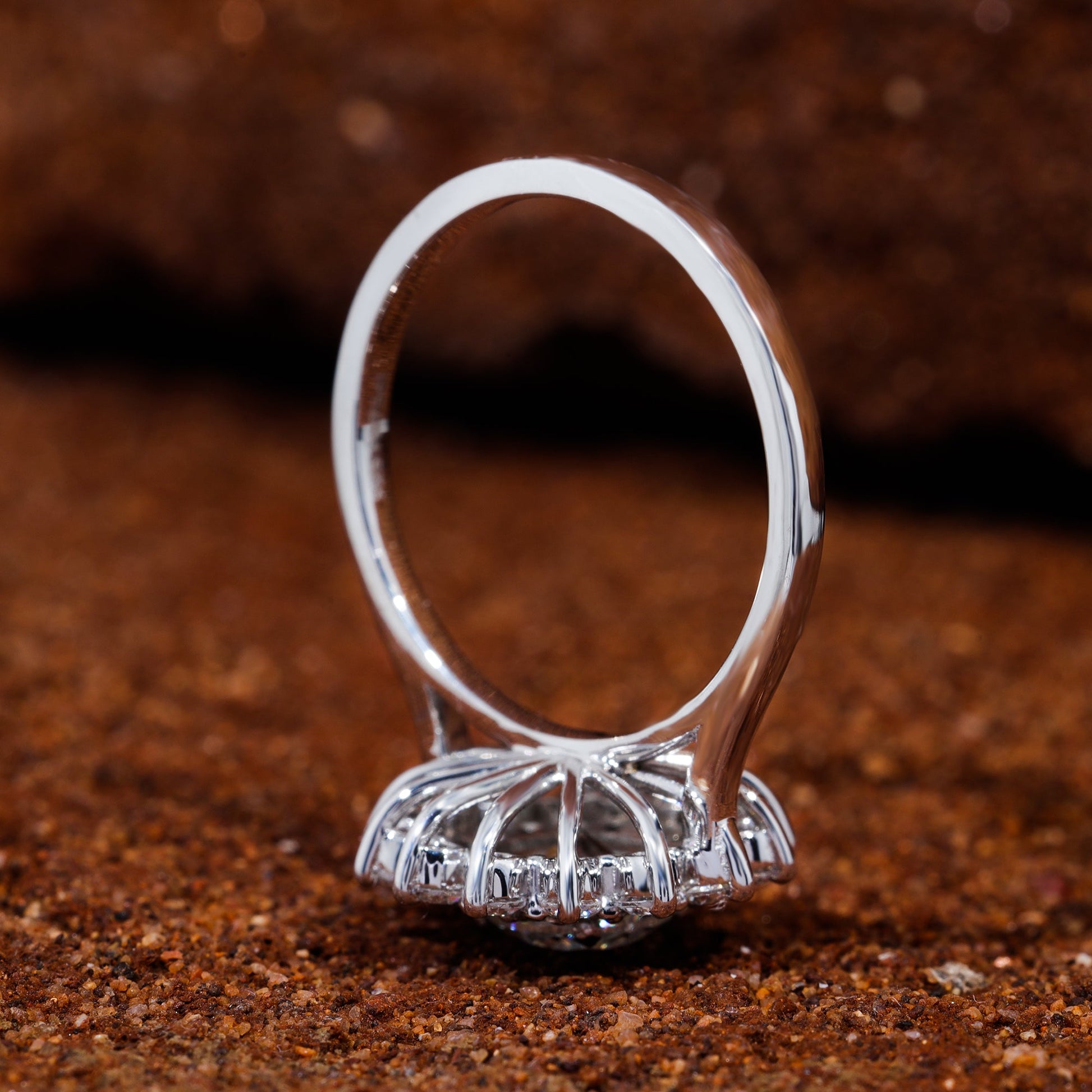 Brilliant Round Cut Moissanite Unique Wedding Rong