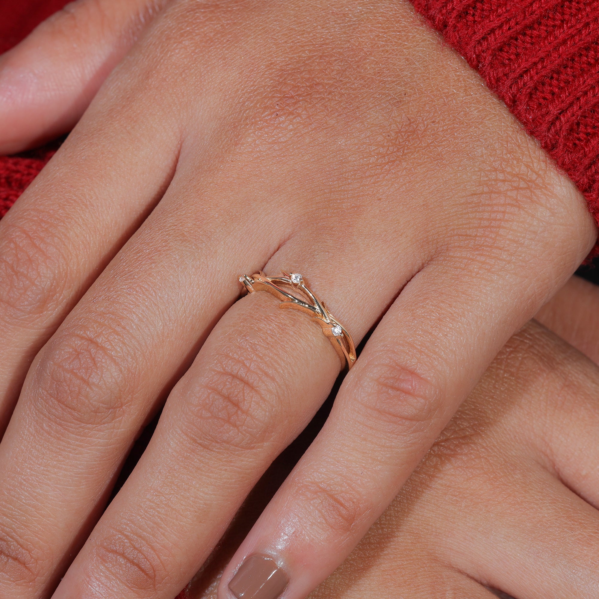 Vintage Moissanite wedding band