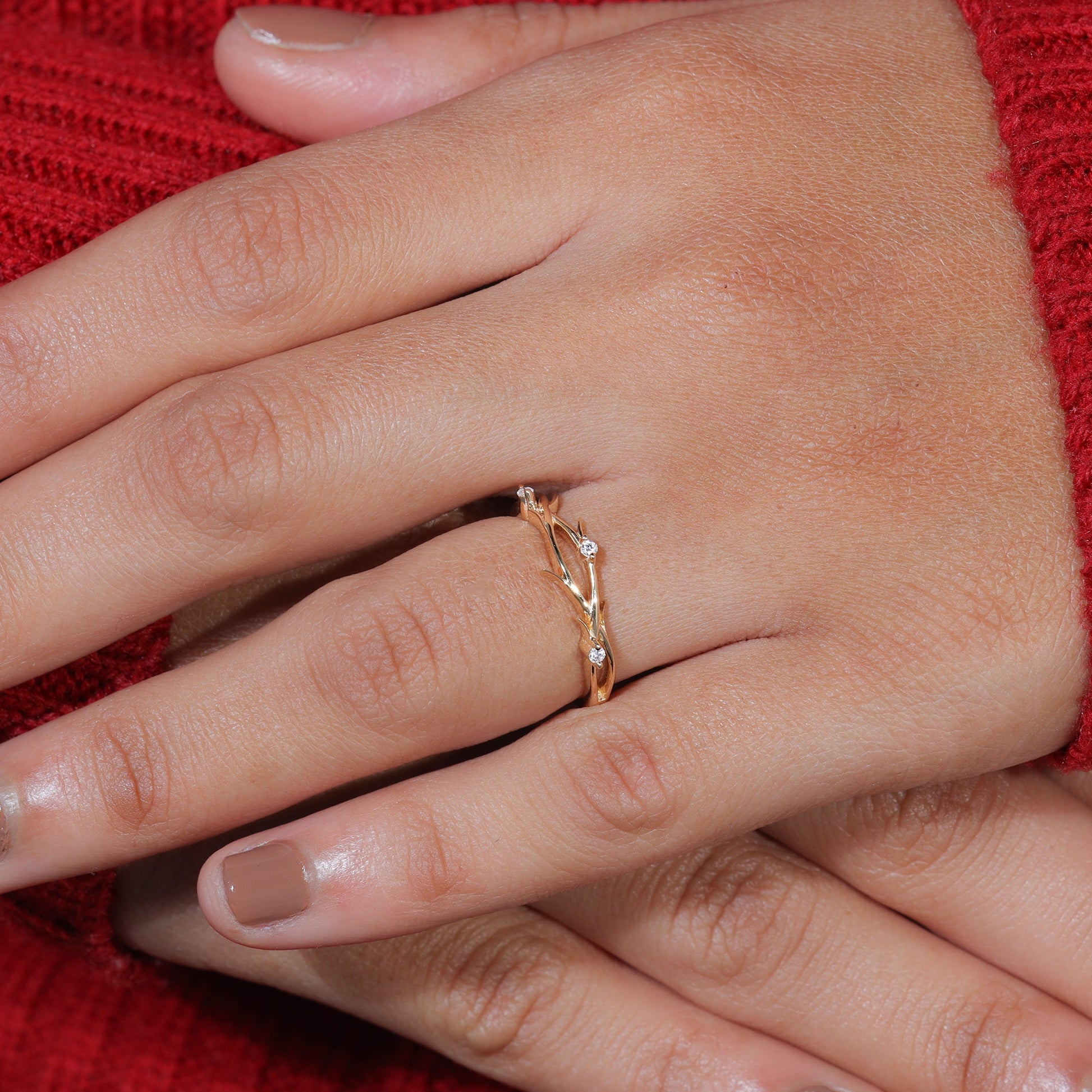 Vintage Moissanite wedding band