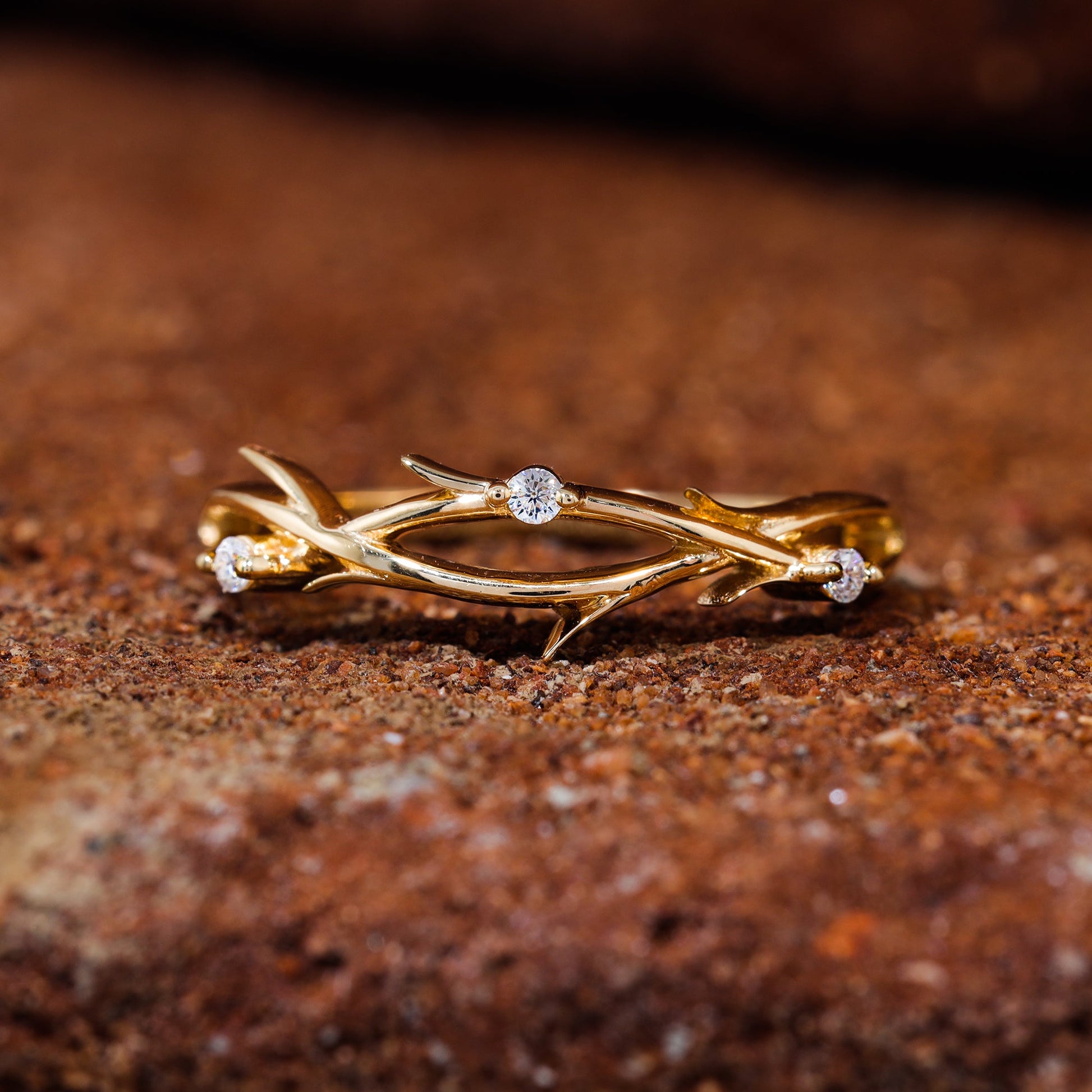Vintage Moissanite wedding band