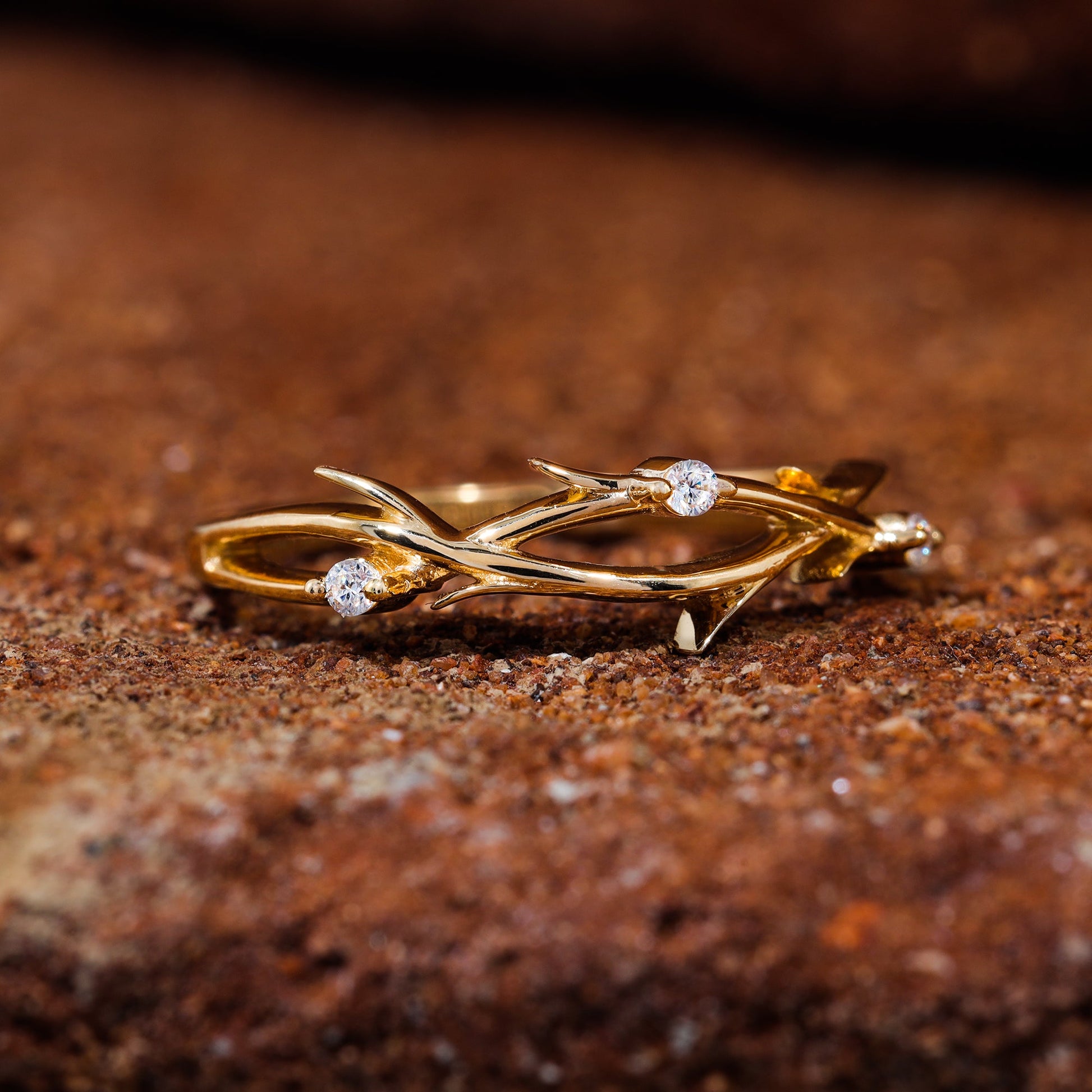 Vintage Moissanite wedding band