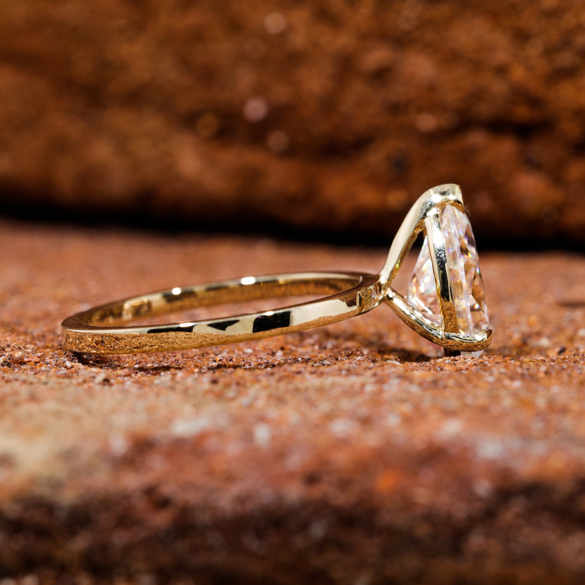 Pear Cut Moissanite Elegant Wedding Ring