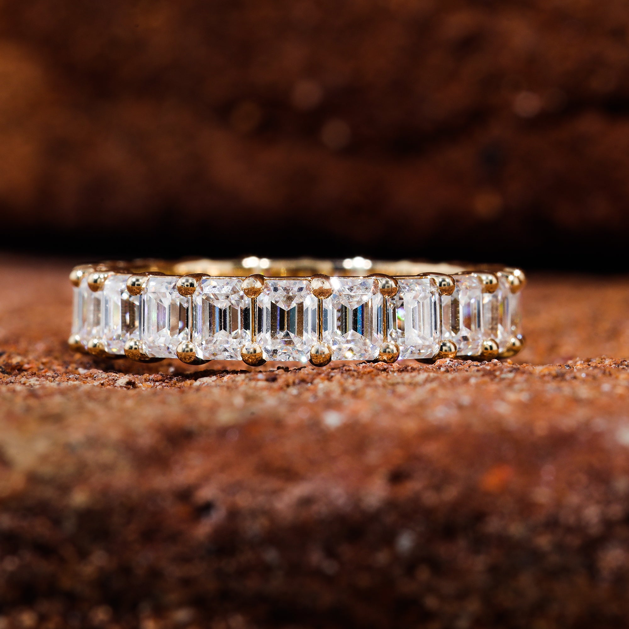 Emerald Cut Eternity Band