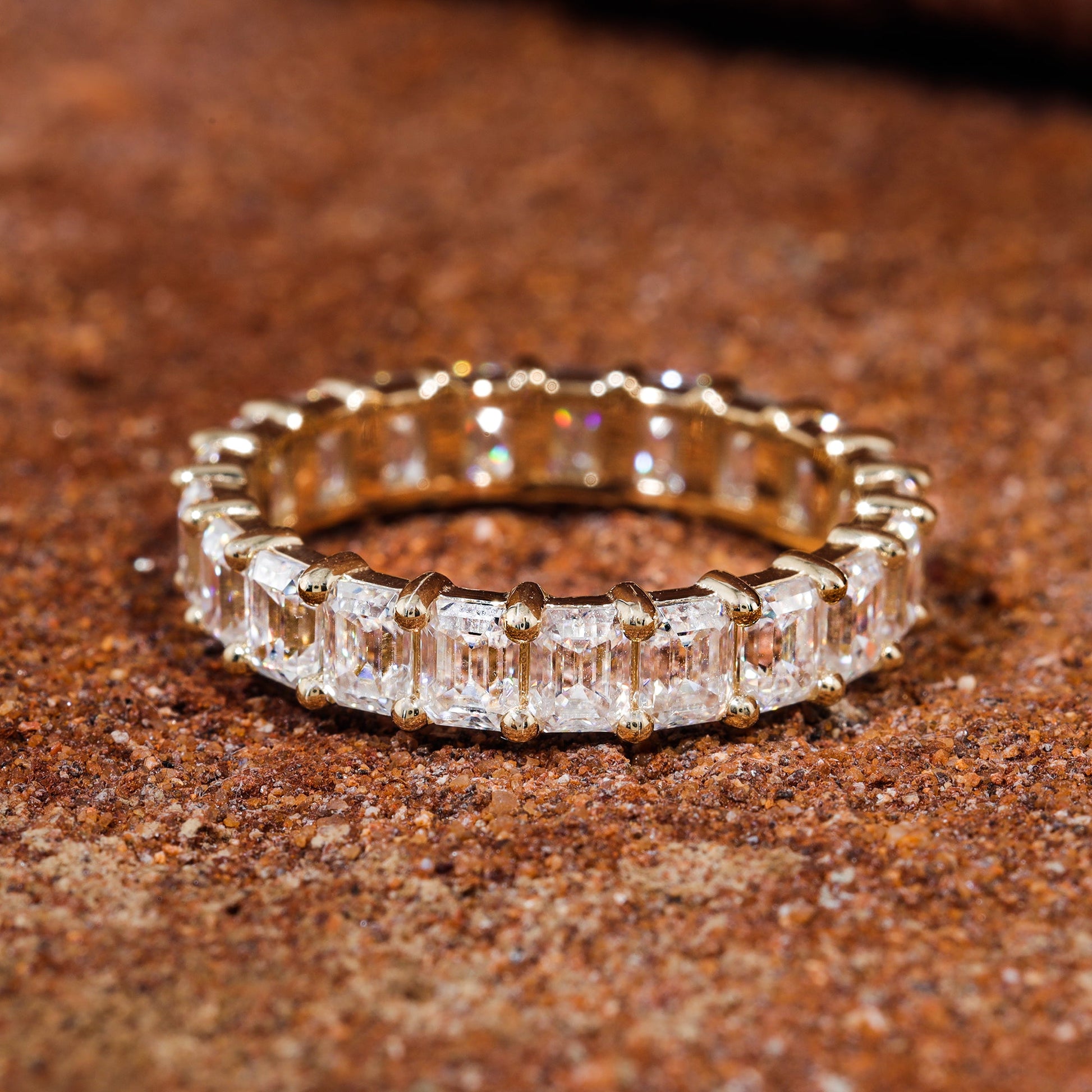 Emerald Cut Eternity Band