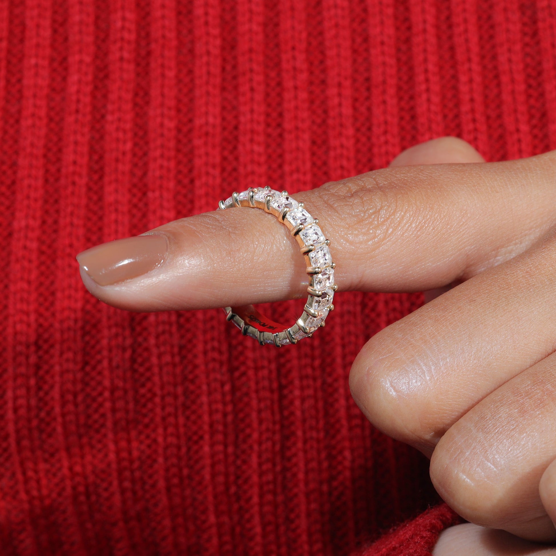 Emerald Cut Eternity Band
