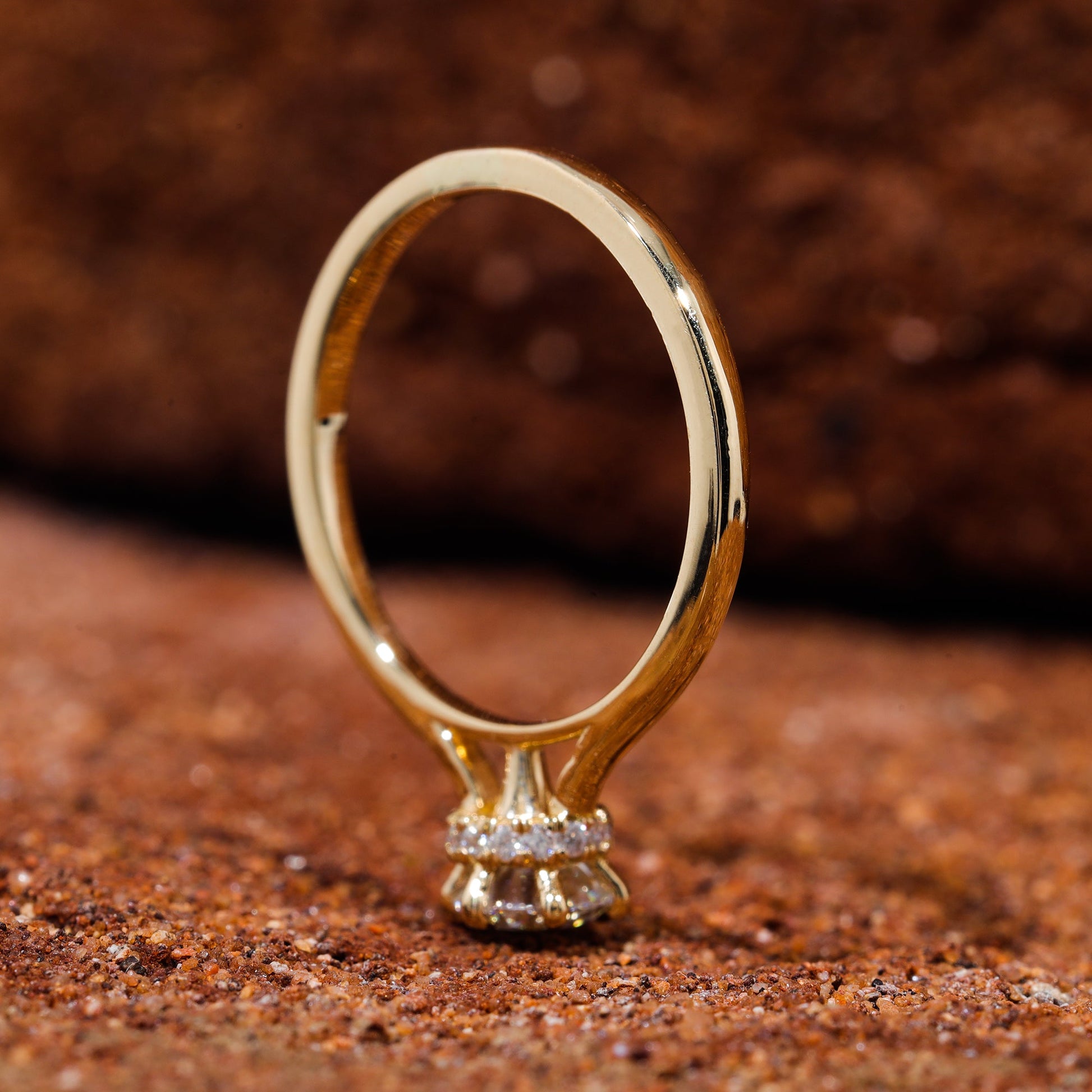 Brilliant Round Cut Moissanite Classic Engagement Ring